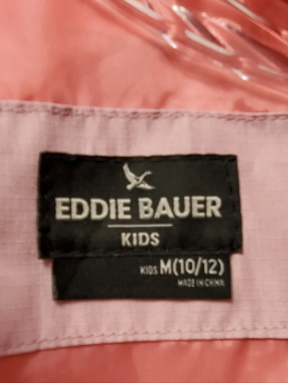 Eddie Bauer Kids Pink Color Block Lightweight Zip Up Jacket Hood Sz M 10-12 Yrs